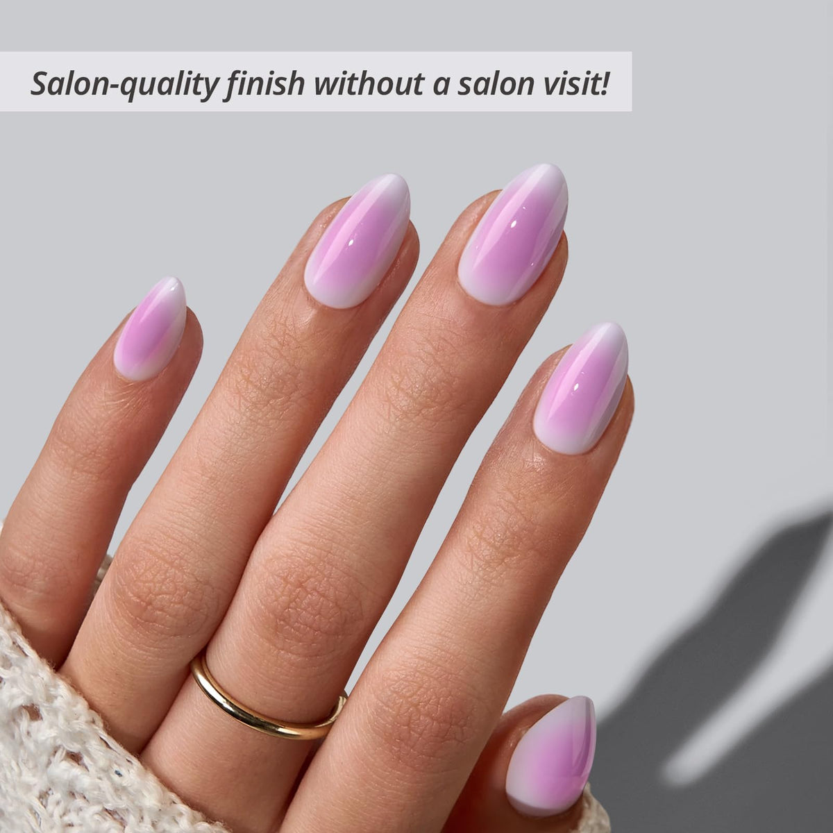 BTArtbox close-up of a single Calm Bloom nail showing ombre texture and sheen benefit