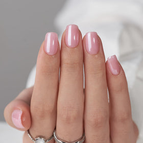BTArtbox close-up of pink chrome finish highlighting gel layers and shine