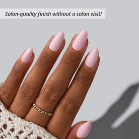 BTArtbox close-up of almond nail texture and flexible BTMMA material benefit
