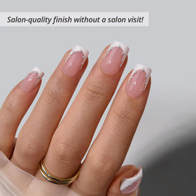 BTArtbox close-up of French tip detail highlighting natural-looking finish