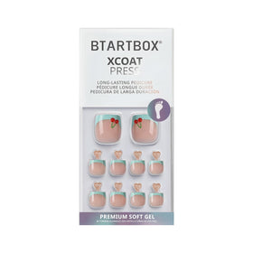 BTArtbox flatlay of all kit contents ready for one complete pedicure