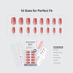 BTArtbox laid out kit with 32 nails and tools for complete application