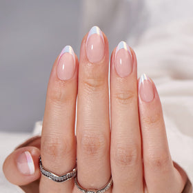 BTArtbox front packaging showing white almond French tips for instant salon look