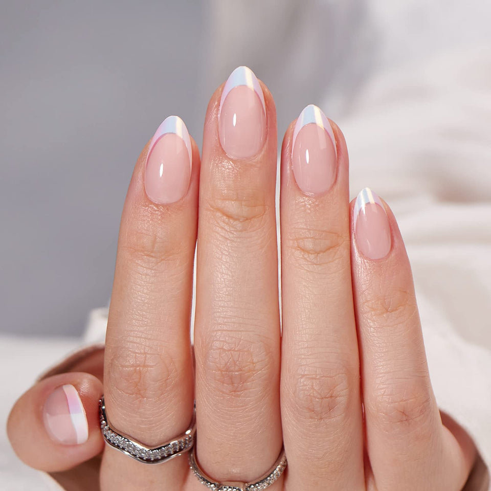 BTArtbox front packaging showing white almond French tips for instant salon look