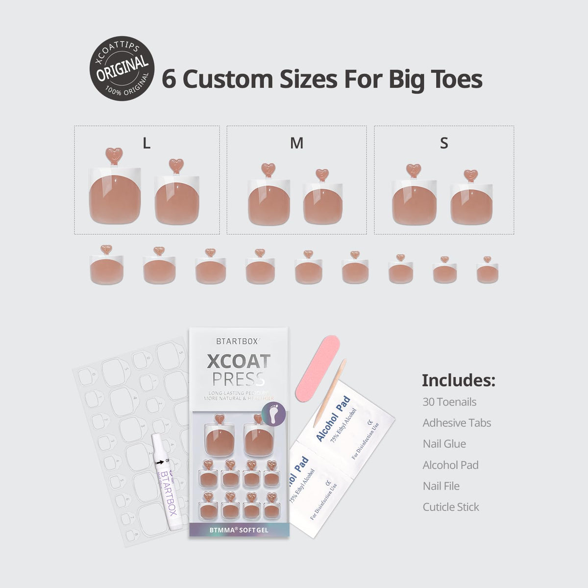 BTArtbox semi-transparent French tip detail offering elegant natural finish