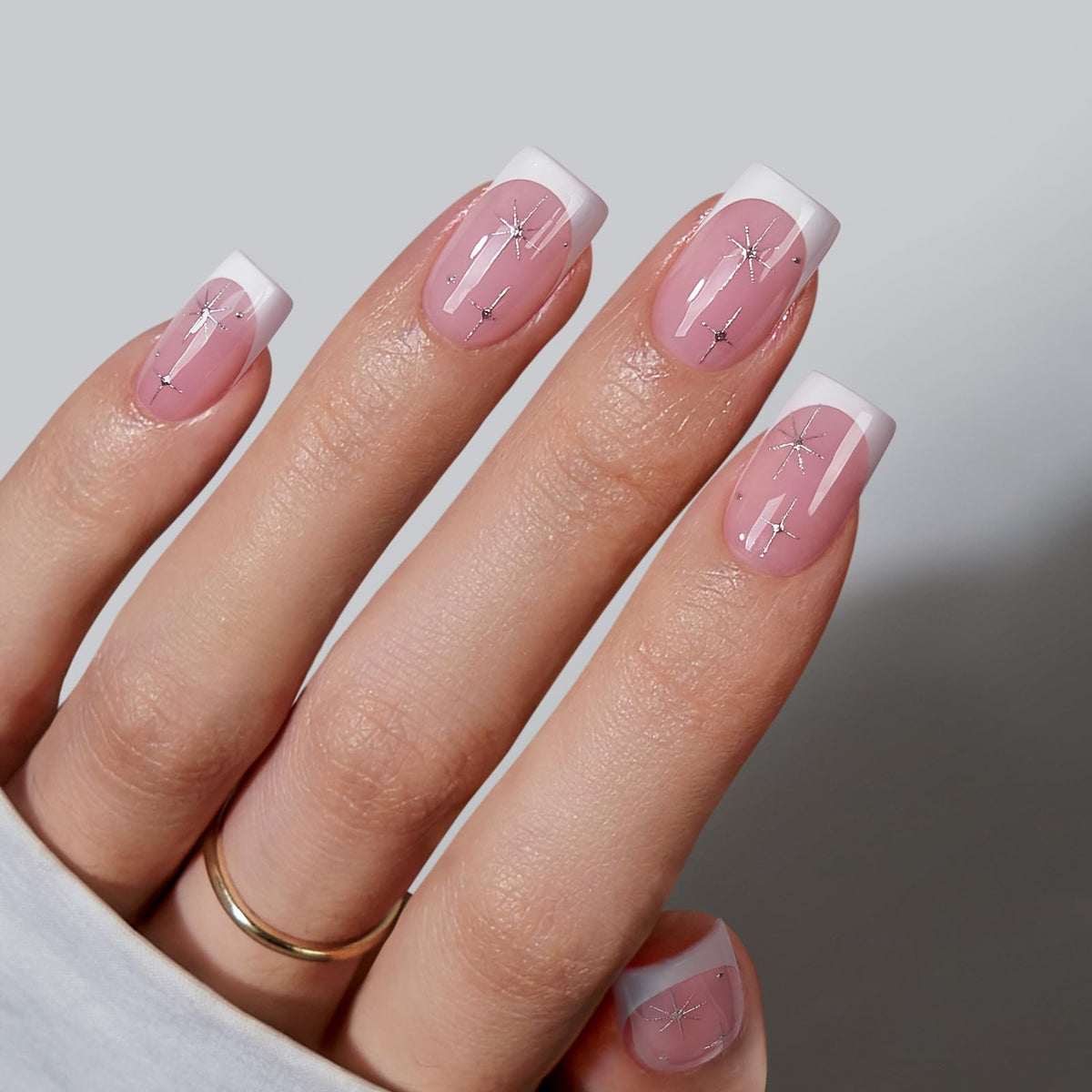 BTArtbox front packaging showing pink French tips with star accents and kit contents benefit: clear product view