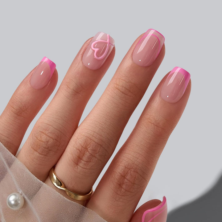 BTArtbox front packaging showing hot-pink French tip nails and included kit items for convenience