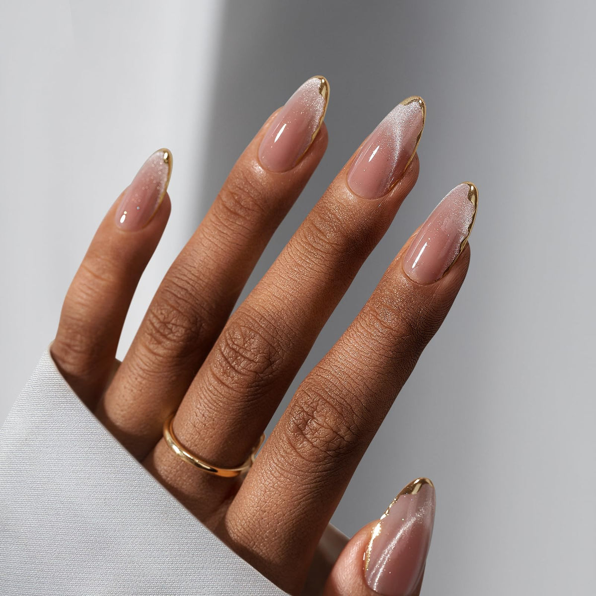 BTArtbox front packaging displaying Knightshield almond press-on nails, convenient salon kit