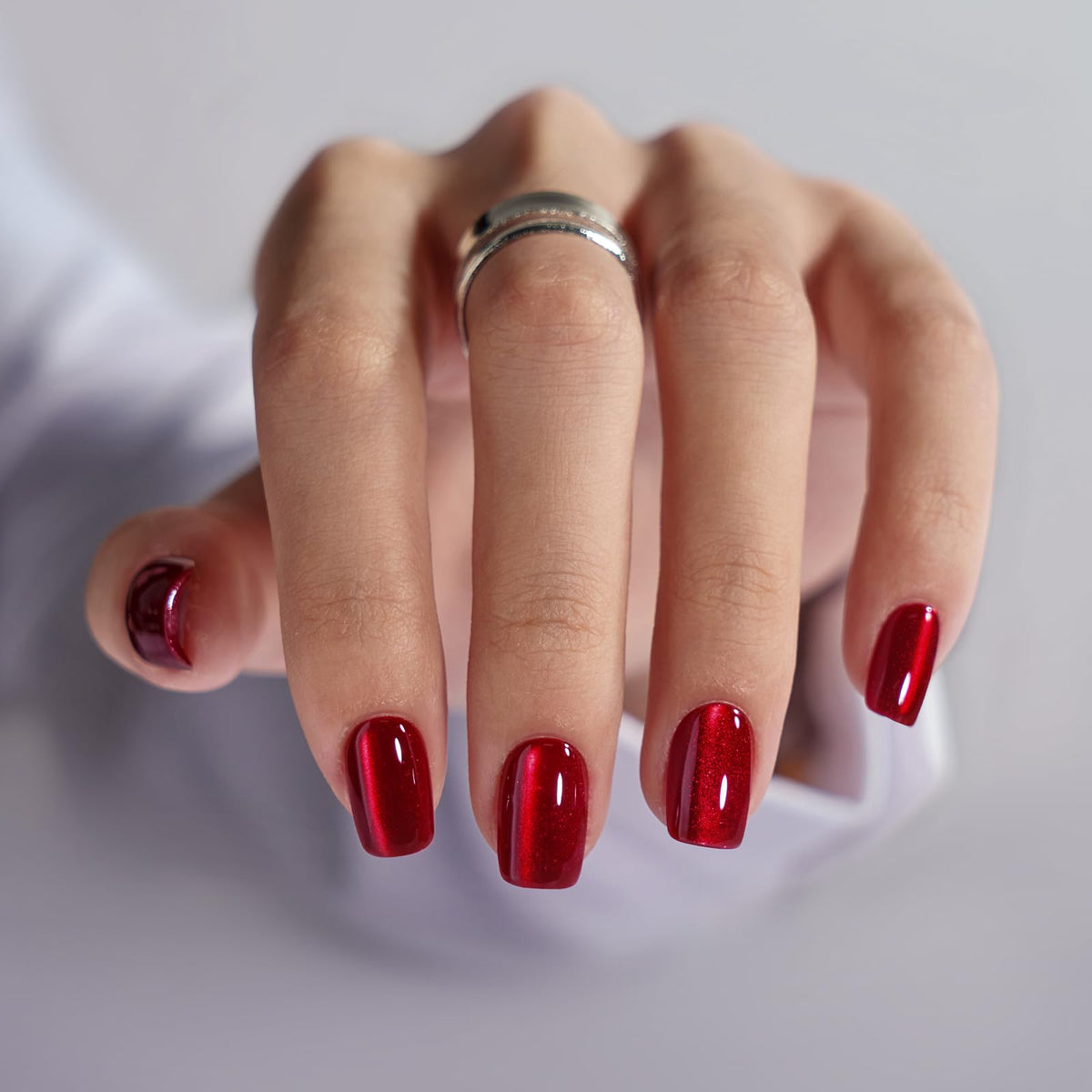 BTArtbox front packaging showing red cat eye square press on nails and kit benefits