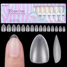 BTArtbox front packaging showing 320 short almond tips, clear organization benefit