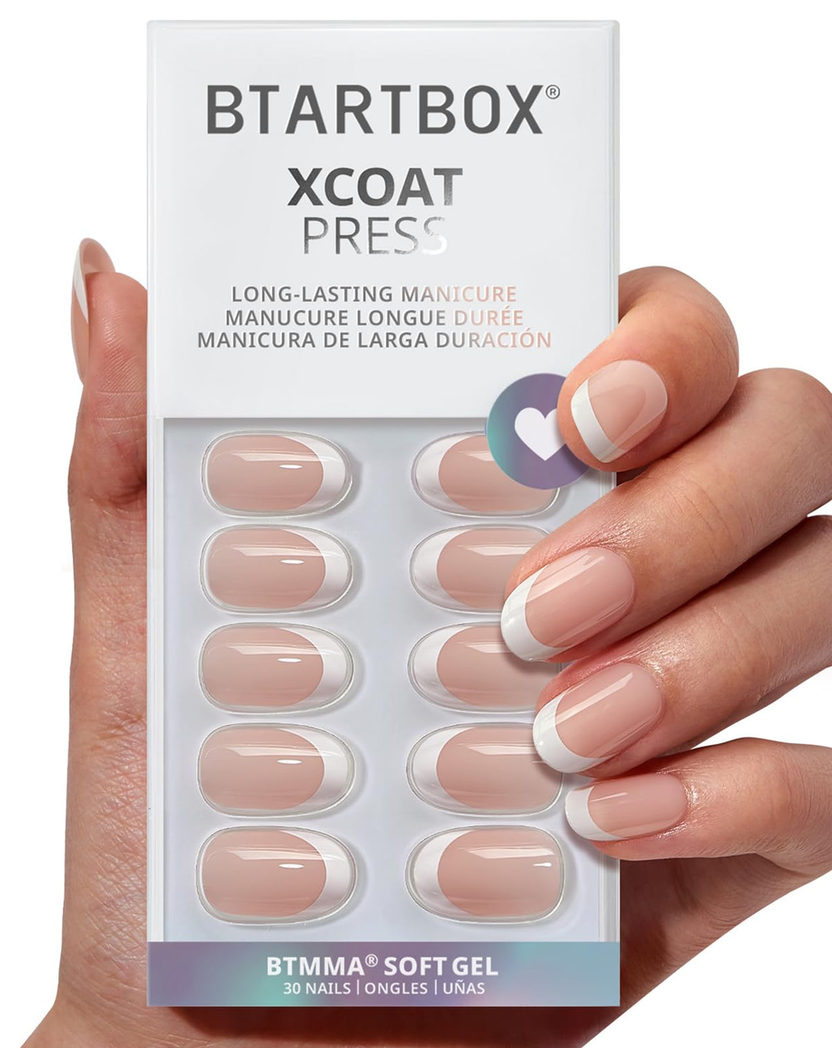 BTArtbox front packaging showing short French tips and included kit benefits