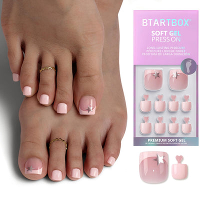 BTArtbox front packaging showing silver star French tip and included kit benefits