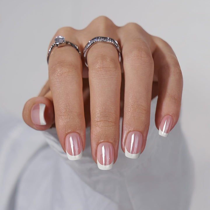 BTArtbox front packaging showing white French tips and chrome shine benefits polished look