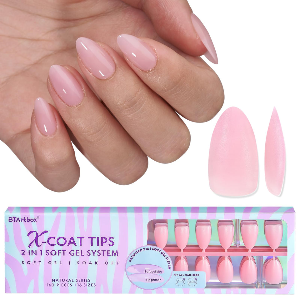 BTArtbox front packaging showing full 160-piece matte nail kit and contents