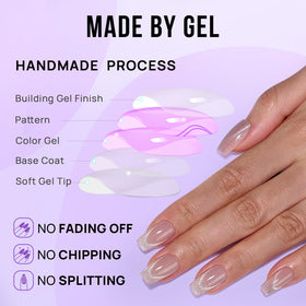 BTArtbox nails on hands typing to show durable wear and everyday usability