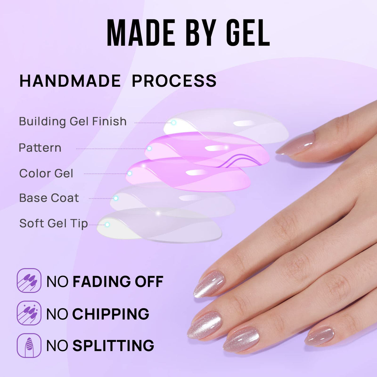 BTArtbox nails in hand demonstrating scale and comfortable short length