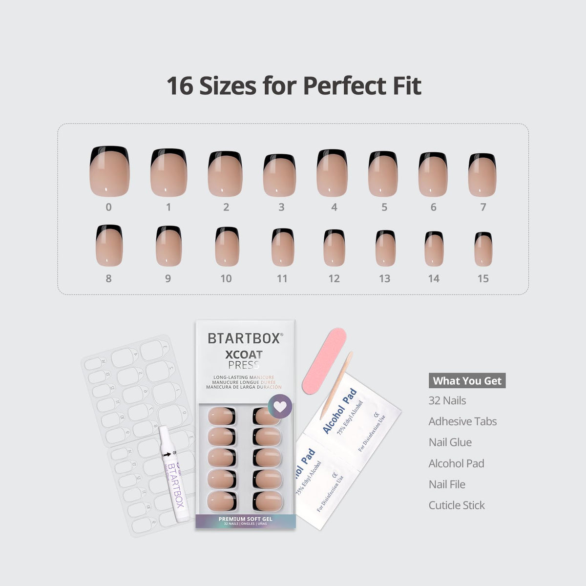 BTArtbox application showing press-on nail being placed for quick at-home manicure