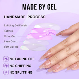 BTArtbox nails in use while typing demonstrating durability and everyday use