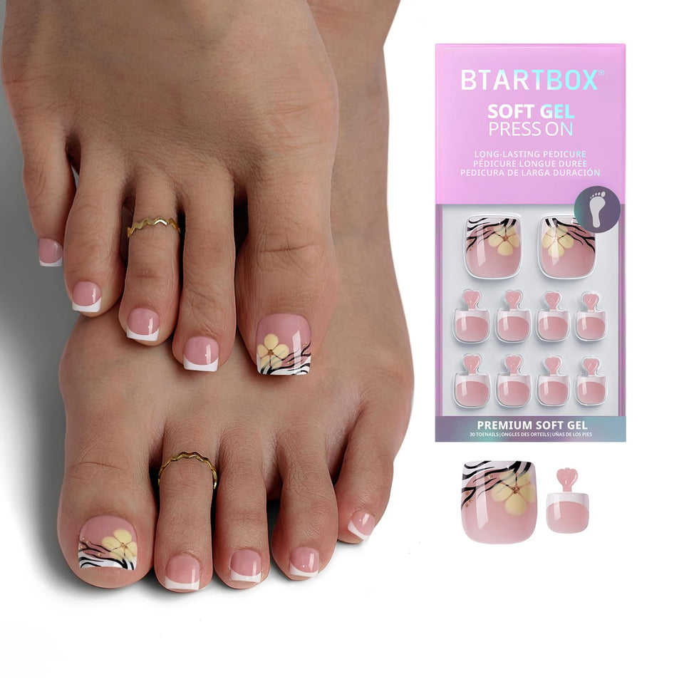 BTArtbox front packaging showing full 30-toenail kit and contents benefit convenience