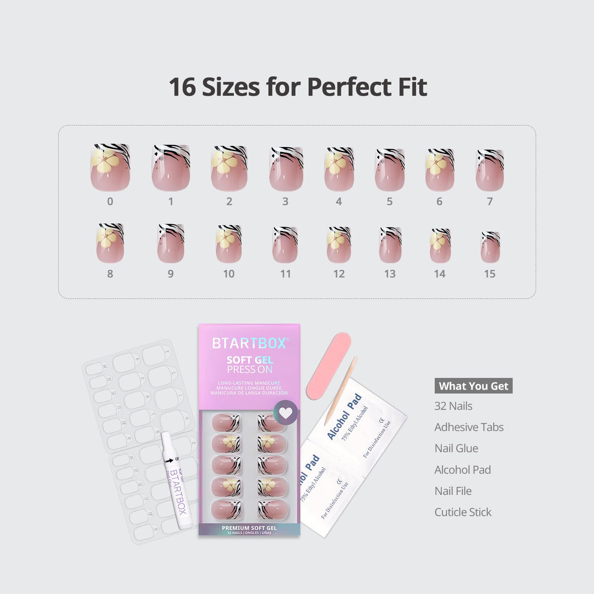 BTArtbox nails worn on hands in lifestyle shot showing short square practicality