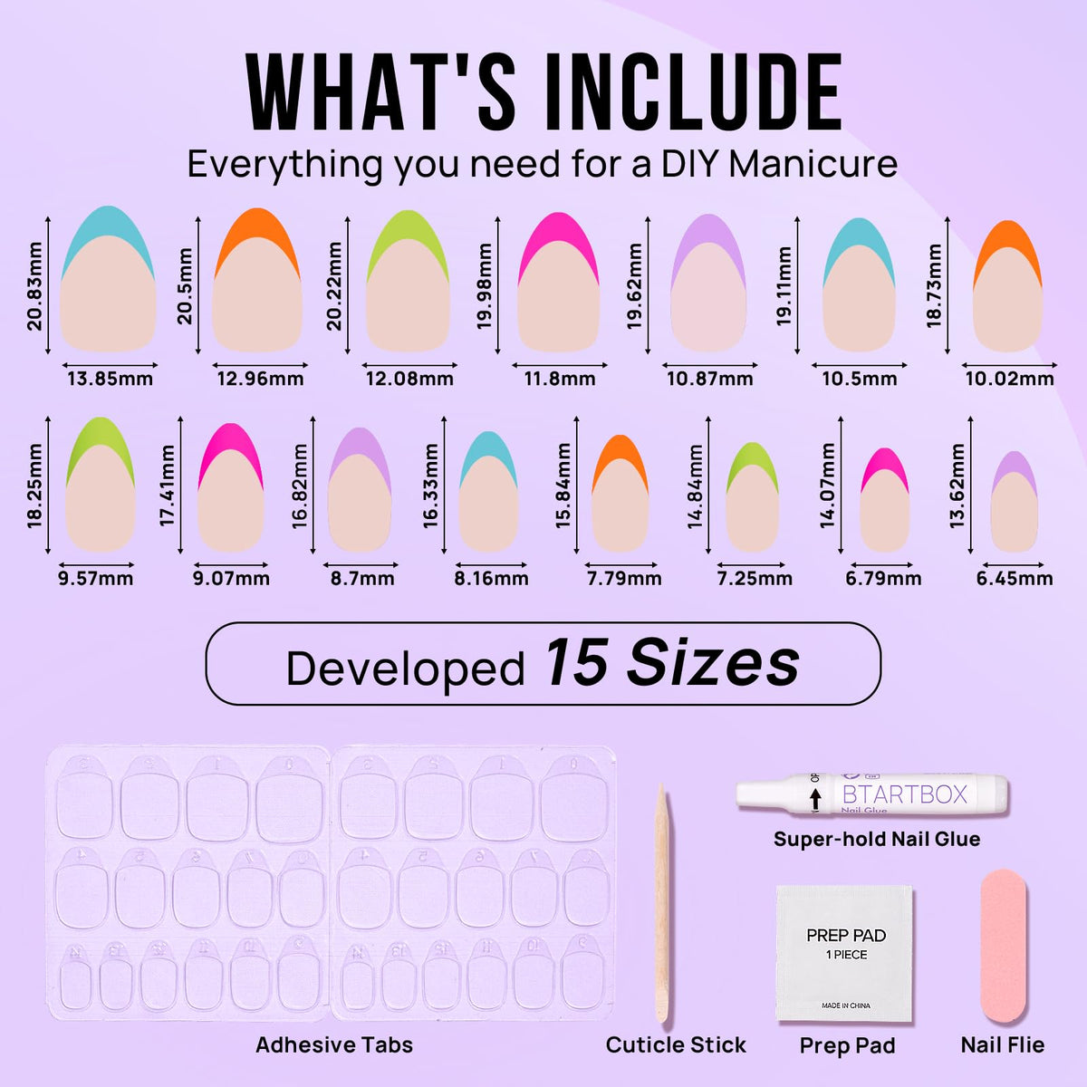 BTArtbox kit contents with glue and tabs offering complete application benefit