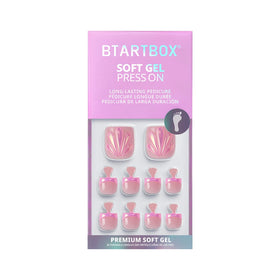 BTArtbox finished pedicure in sandals showing salon-ready appearance