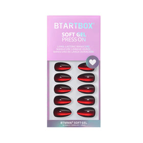 BTArtbox lifestyle image of woman typing with durable glossy nails