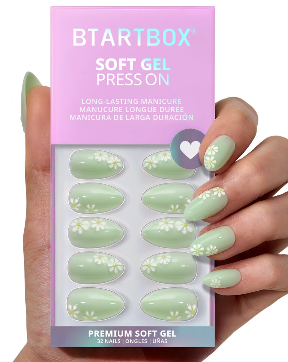 BTArtbox front packaging showing kit contents and floral nails for easy home application