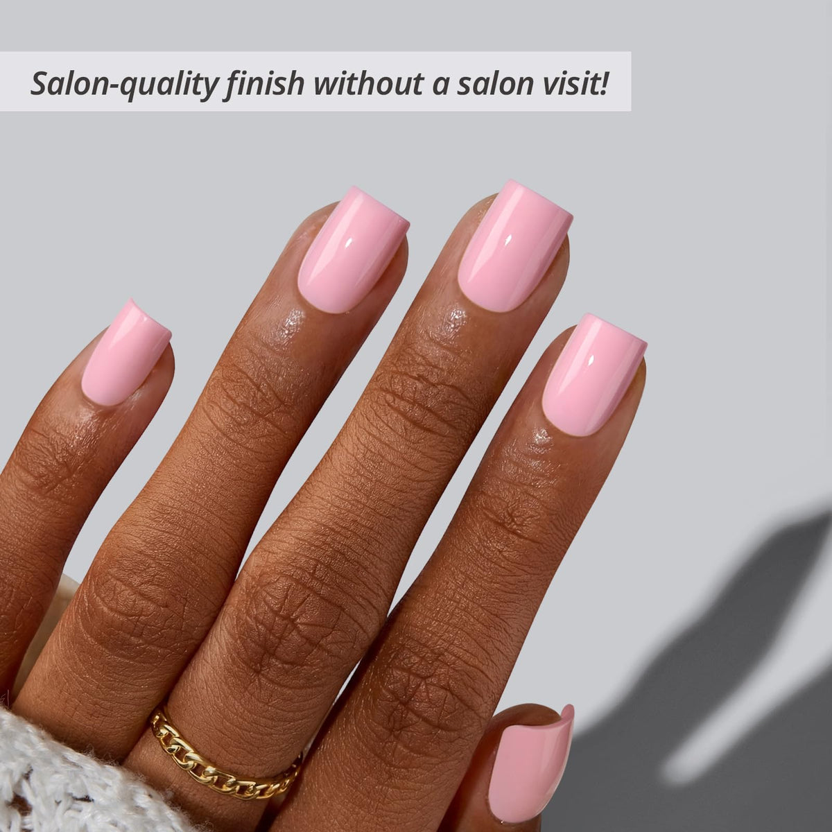 BTArtbox close-up of pastel pink square nail texture highlighting natural finish