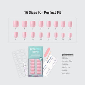 BTArtbox kit contents with glue, adhesive tabs, file, stick, and pads