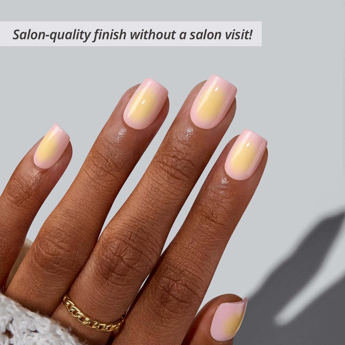BTArtbox array of pink and yellow nails laid out to show finish and style options