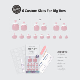 BTArtbox nails arranged by size to show six sizes for a better personalized fit