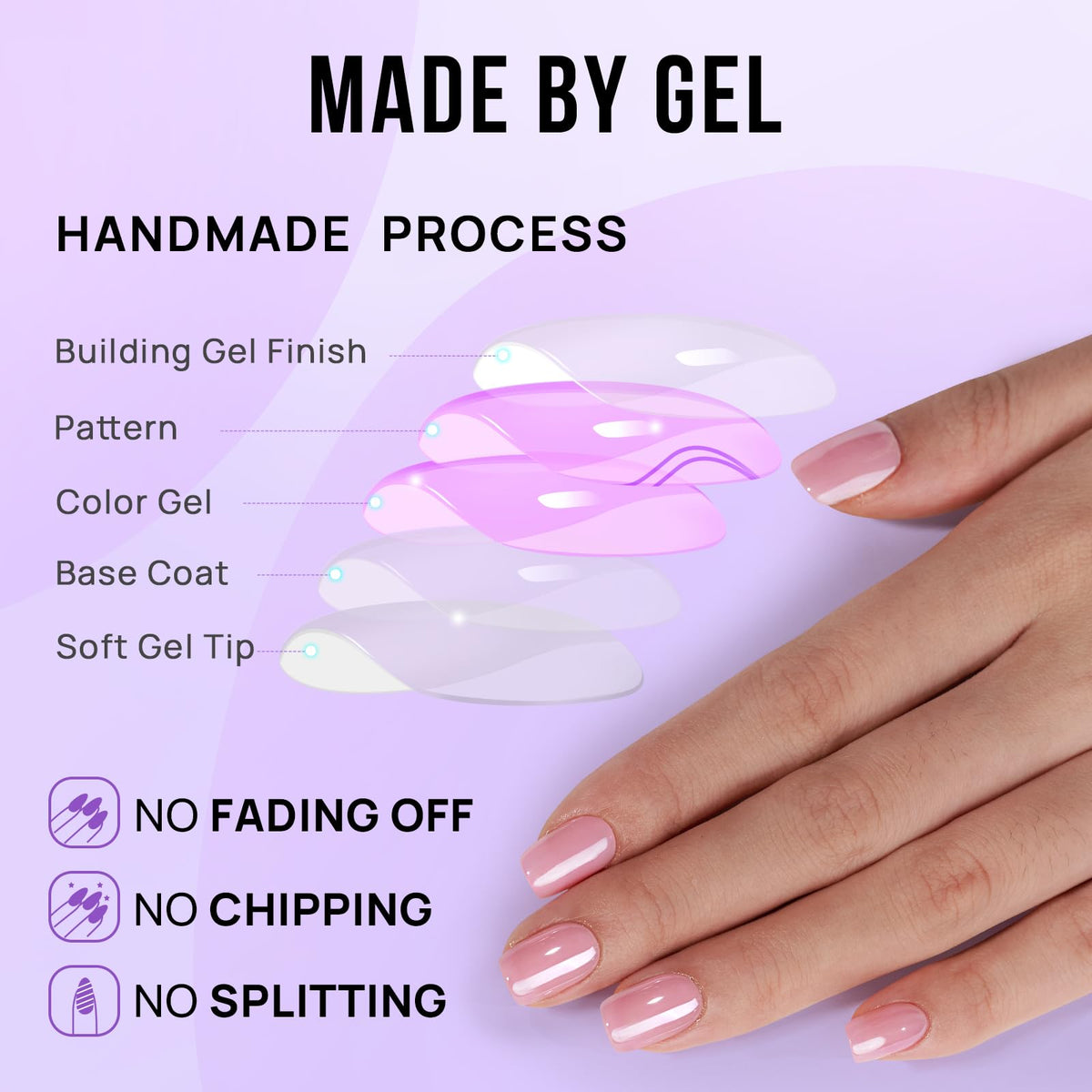 BTArtbox nails applied on hand in lifestyle setting demonstrating practical short length