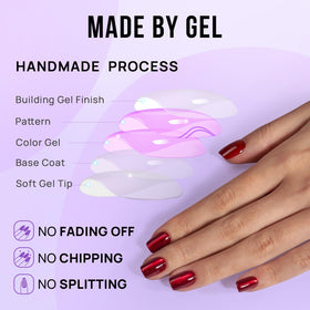 BTArtbox nails worn on hands in lifestyle setting highlighting instant salon look