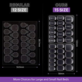 BTArtbox numbered sizes sheet displaying 15 sizes for fast fitting and organization