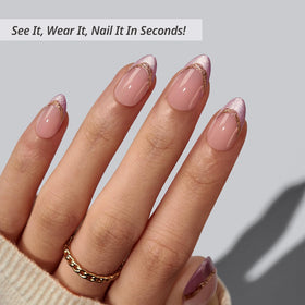 BTArtbox close-up of 3D gold line with pearlescent pink showing designer texture and shine