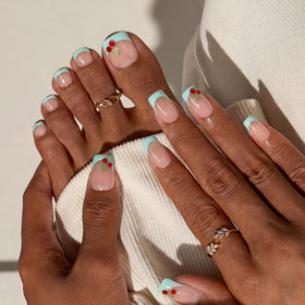 BTArtbox press-on toenails worn in sandals showing natural fit and style