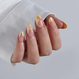 BTArtbox short almond nails arranged by size showing 16-size range for fit