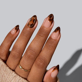 BTArtbox side profile almond nail showing gentle curve and fit
