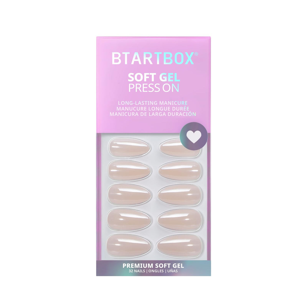 BTArtbox side profile of a nail showing thin, flexible soft-gel construction for comfort