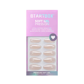 BTArtbox side profile of a nail showing thin, flexible soft-gel construction for comfort