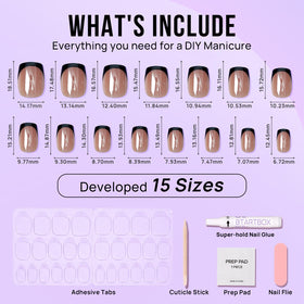 BTArtbox layout of 15 sizes arranged to show custom fit options and selection benefit