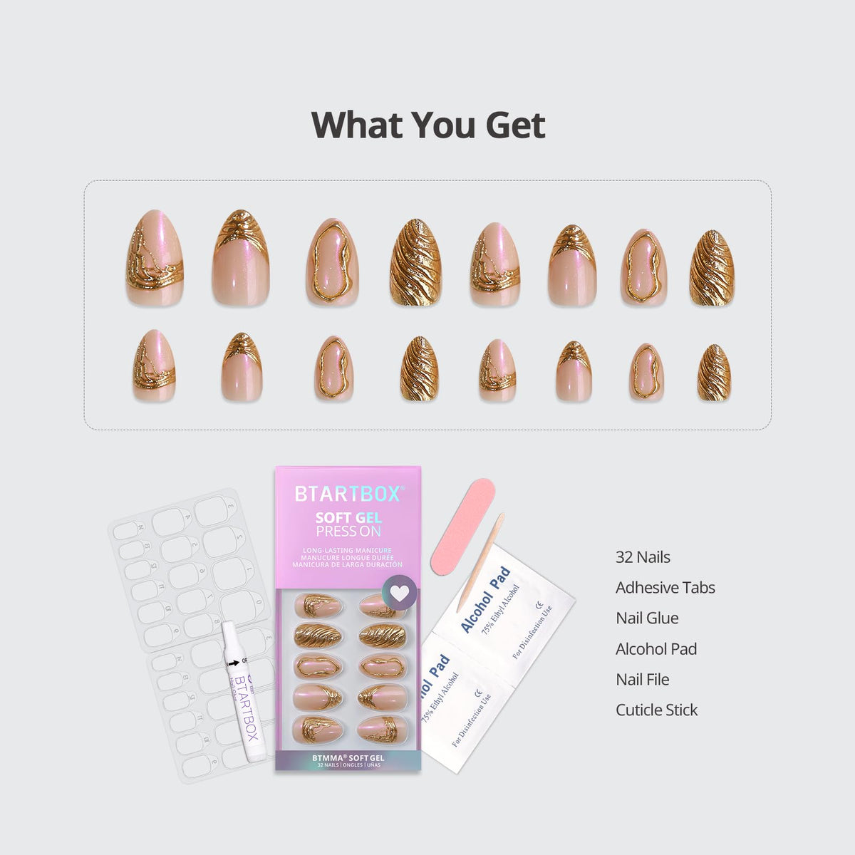 BTArtbox layout of 16 sizes arranged to display fit options and accurate sizing guide