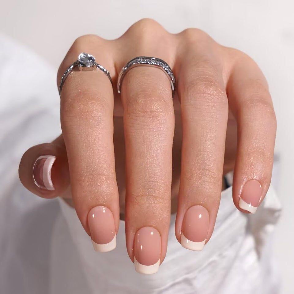 BTArtbox front packaging showing short square French tips and included accessories
