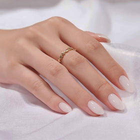 BTArtbox front set display showing clean white almond nails and instant polish