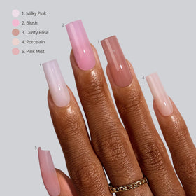 BTArtboxnails application demo on model’s hand, fast salon-quality application benefit