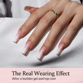 BTArtboxnails in-hand application demonstrating easy press-on placement