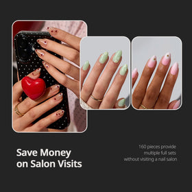 BTArtboxnails tips being applied with gel glue demonstrating easy at-home use