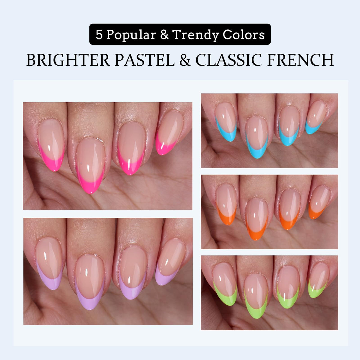 BTArtboxnails applied on hands in short almond shape for everyday elegance