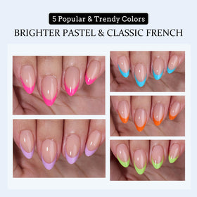 BTArtboxnails applied on hands in short almond shape for everyday elegance